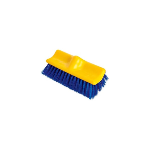Rubbermaid Commercial Rubbermaid 10 Bi-Level Plastic Deck Scrub Brush W/ Polypropylene Fibers, Blue - RCP6337BLU, PK6 FG633700BLUE - main